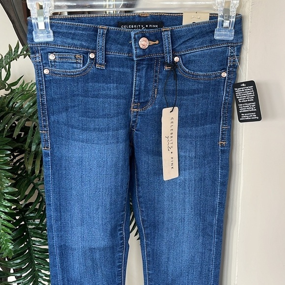 Brand New Celebrity Pink Girls Infinite Stretch Blue Ankle Skinny Jeans - Picture 2 of 15